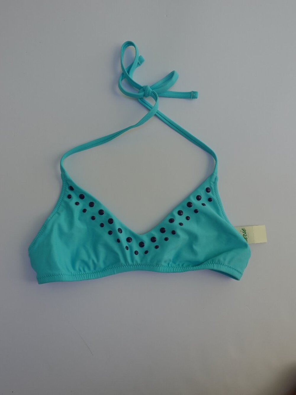 Women' Aerie Studded Bikini Top in Blue NEW Size S $36 Swimwear beach summer